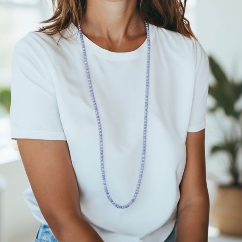 Lavender Beaded Necklace
